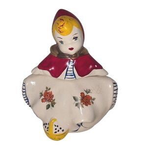 Vintage Little Red Riding Hood Cracker, Cookie, Sugar Jar by Hull Pottery‎ 1943